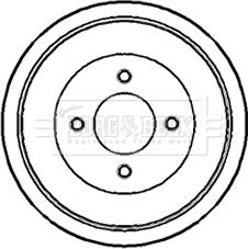 Borg & Beck BBR7133 - Гальмівний барабан autocars.com.ua