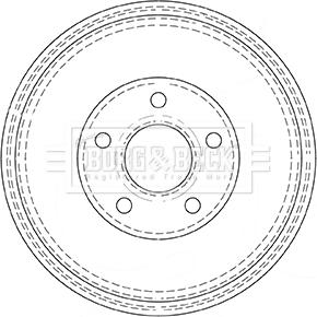 Borg & Beck BBR7137 - Гальмівний барабан autocars.com.ua