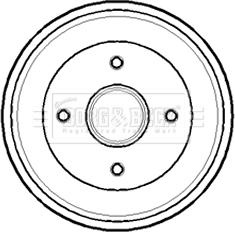 Borg & Beck BBR7138 - Гальмівний барабан autocars.com.ua