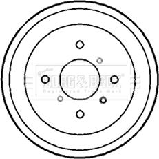 Borg & Beck BBR7146 - Гальмівний барабан autocars.com.ua