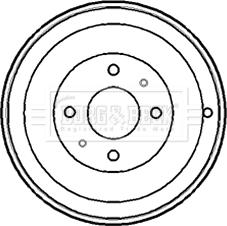 Borg & Beck BBR7148 - Тормозной барабан avtokuzovplus.com.ua