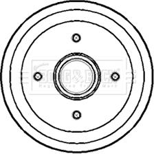 Borg & Beck BBR7149 - Гальмівний барабан autocars.com.ua