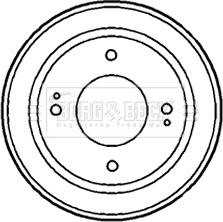 Borg & Beck BBR7152 - Гальмівний барабан autocars.com.ua