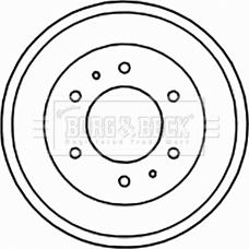 Borg & Beck BBR7155 - Гальмівний барабан autocars.com.ua