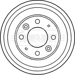 Borg & Beck BBR7156 - Гальмівний барабан autocars.com.ua