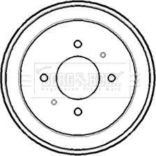 Borg & Beck BBR7160 - Гальмівний барабан autocars.com.ua