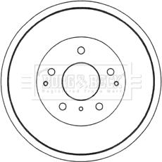 Borg & Beck BBR7162 - Гальмівний барабан autocars.com.ua