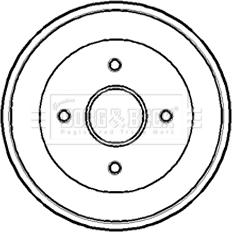 Borg & Beck BBR7168 - Гальмівний барабан autocars.com.ua