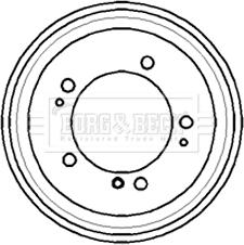 Borg & Beck BBR7170 - Гальмівний барабан autocars.com.ua