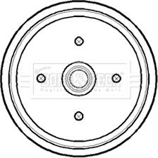 Borg & Beck BBR7174 - Гальмівний барабан autocars.com.ua