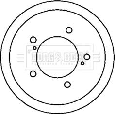 Borg & Beck BBR7178 - Гальмівний барабан autocars.com.ua