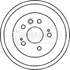 Borg & Beck BBR7180 - Тормозной барабан avtokuzovplus.com.ua