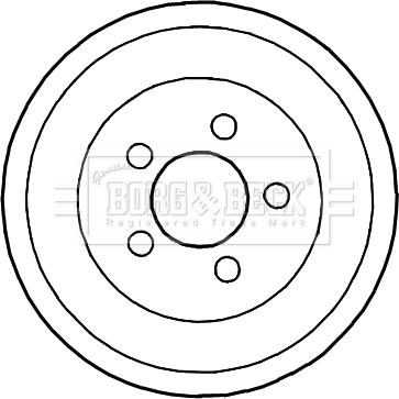 Borg & Beck BBR7191 - Гальмівний барабан autocars.com.ua