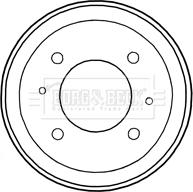 Borg & Beck BBR7197 - Тормозной барабан avtokuzovplus.com.ua