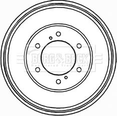 Borg & Beck BBR7200 - Гальмівний барабан autocars.com.ua