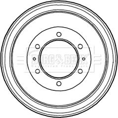 Borg & Beck BBR7210 - Гальмівний барабан autocars.com.ua