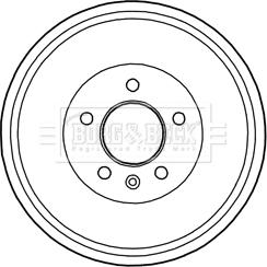 Borg & Beck BBR7216 - Гальмівний барабан autocars.com.ua