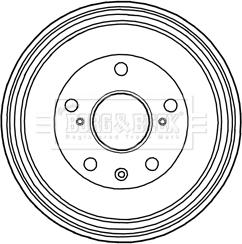 Borg & Beck BBR7220 - Тормозной барабан avtokuzovplus.com.ua