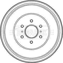 Borg & Beck BBR7221 - Тормозной барабан avtokuzovplus.com.ua