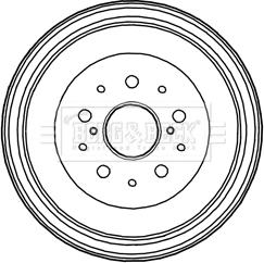 Borg & Beck BBR7227 - Гальмівний барабан autocars.com.ua