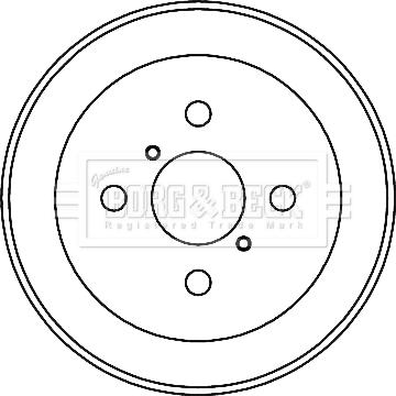 Borg & Beck BBR7231 - Гальмівний барабан autocars.com.ua