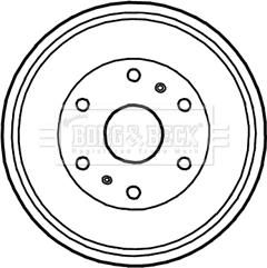 Borg & Beck BBR7234 - Гальмівний барабан autocars.com.ua