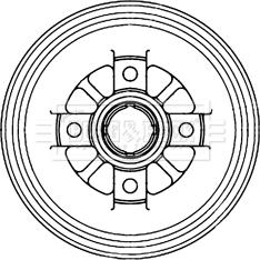 Borg & Beck BBR7240 - Гальмівний барабан autocars.com.ua