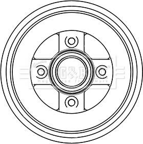 Borg & Beck BBR7242 - Гальмівний барабан autocars.com.ua