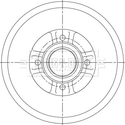 Borg & Beck BBR7254 - Гальмівний барабан autocars.com.ua