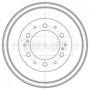 Borg & Beck BBR7261 - Тормозной барабан avtokuzovplus.com.ua