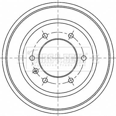 Borg & Beck BBR7272 - Гальмівний барабан autocars.com.ua