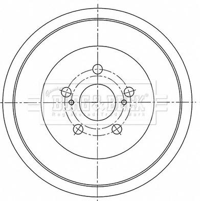 Borg & Beck BBR7276 - Гальмівний барабан autocars.com.ua
