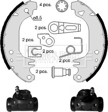 Borg & Beck BBS1006K - Комплект тормозных колодок, барабанные avtokuzovplus.com.ua