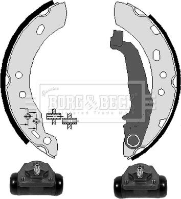 Borg & Beck BBS1030K - Комплект гальм, барабанний механізм autocars.com.ua