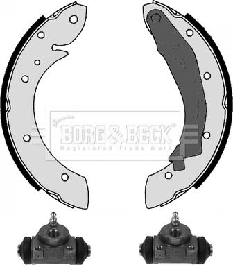 Borg & Beck BBS1046K - Комплект тормозных колодок, барабанные autodnr.net