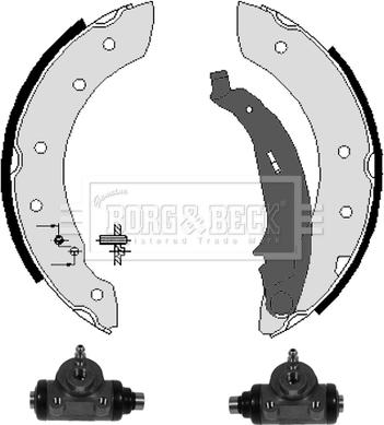 Borg & Beck BBS1055K - Комплект гальм, барабанний механізм autocars.com.ua