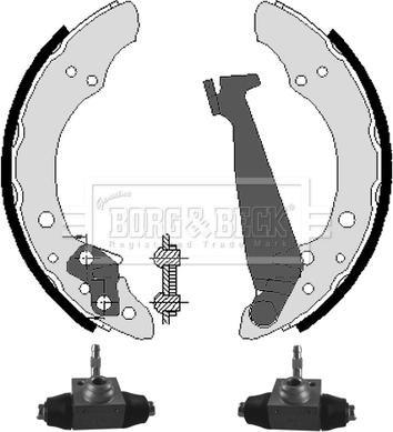 Borg & Beck BBS1060K - Комплект гальм, барабанний механізм autocars.com.ua