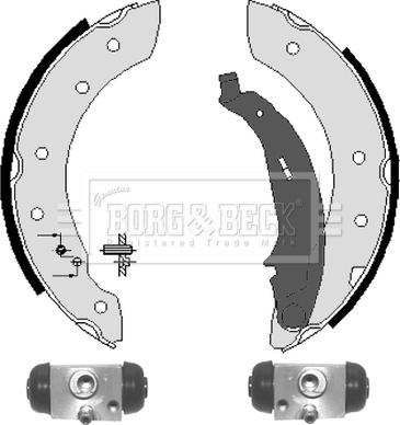 Borg & Beck BBS1068K - Комплект гальм, барабанний механізм autocars.com.ua