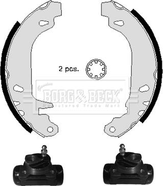 Borg & Beck BBS1080K - Комплект гальм, барабанний механізм autocars.com.ua