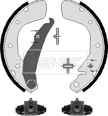 Borg & Beck BBS1093K - Комплект тормозных колодок, барабанные avtokuzovplus.com.ua