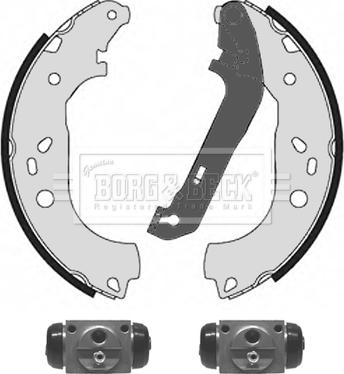 Borg & Beck BBS1105K - Комплект тормозных колодок, барабанные autodnr.net