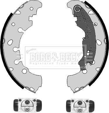 Borg & Beck BBS1116K - Комплект тормозных колодок, барабанные autodnr.net