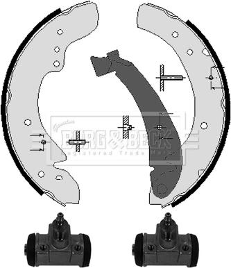 Borg & Beck BBS1125K - Комплект тормозных колодок, барабанные autodnr.net