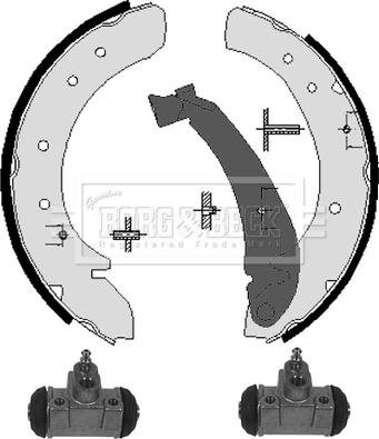 Borg & Beck BBS1127K - Комплект тормозных колодок, барабанные avtokuzovplus.com.ua