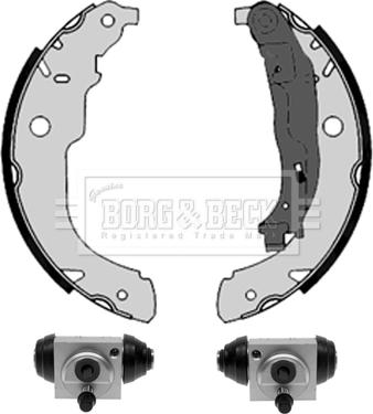 Borg & Beck BBS1136K - Комплект тормозных колодок, барабанные autodnr.net