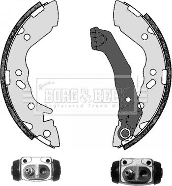 Borg & Beck BBS1141K - Комплект тормозных колодок, барабанные avtokuzovplus.com.ua