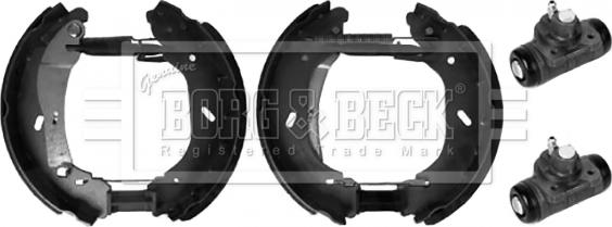 Borg & Beck BBS1145K - Комплект тормозных колодок, барабанные avtokuzovplus.com.ua