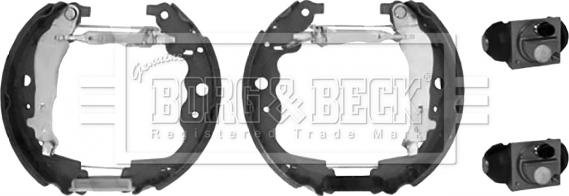 Borg & Beck BBS1147K - Комплект тормозных колодок, барабанные autodnr.net