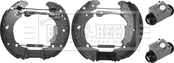 Borg & Beck BBS1153K - Комплект гальм, барабанний механізм autocars.com.ua