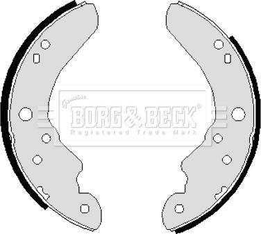 Borg & Beck BBS6006 - Комплект тормозных колодок, барабанные autodnr.net